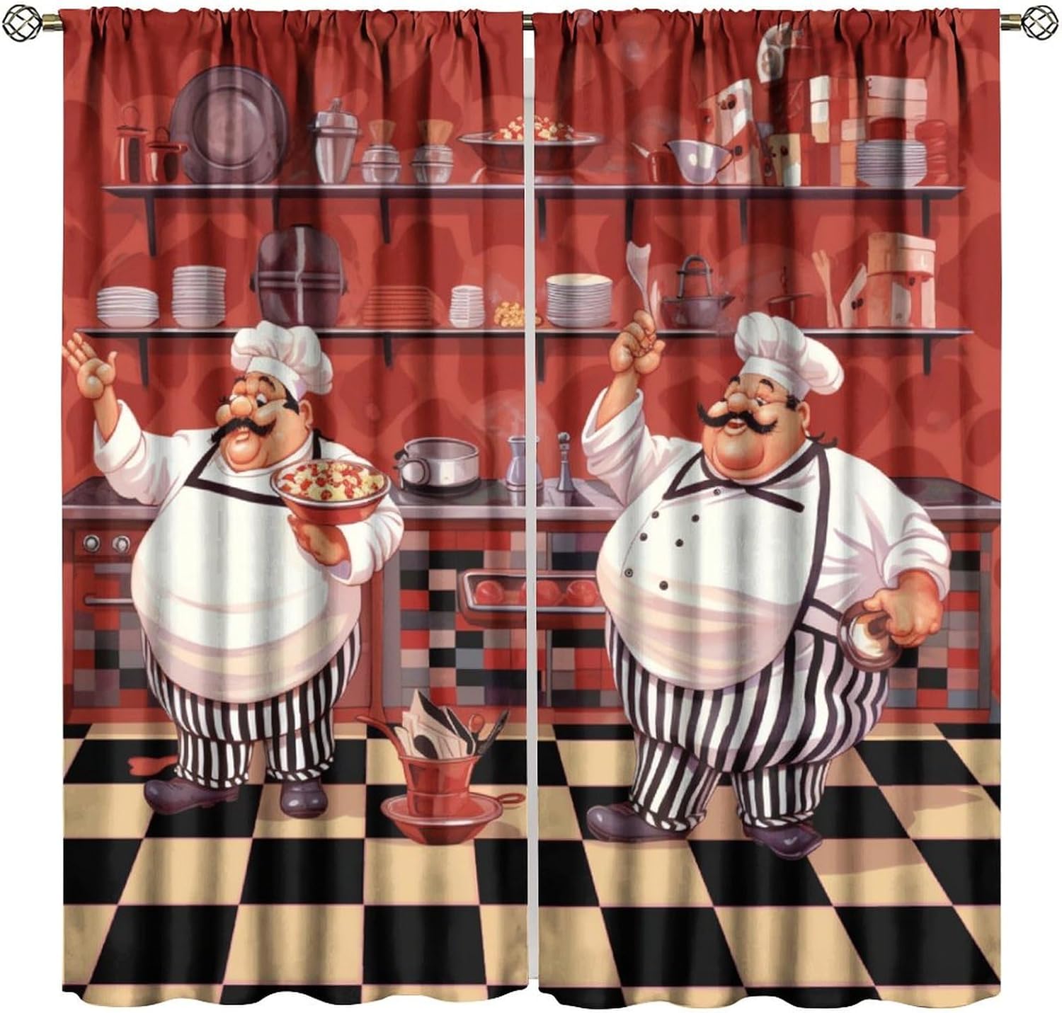 Home Cooking Youtube - Divertidas cortinas de chef de cocina,