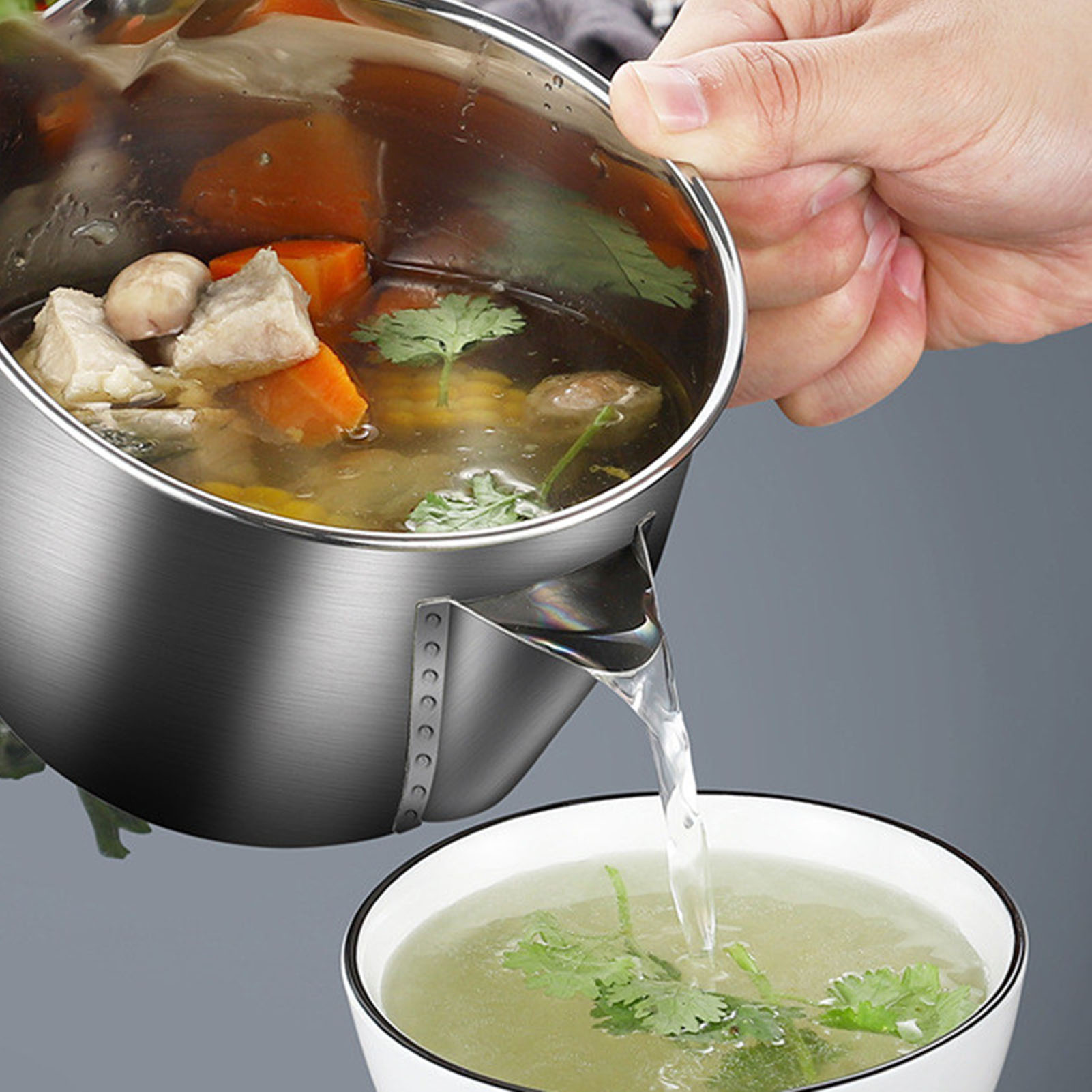 Home Cooking Oil Filter - Cuenco de sopa de acero inoxidable,
