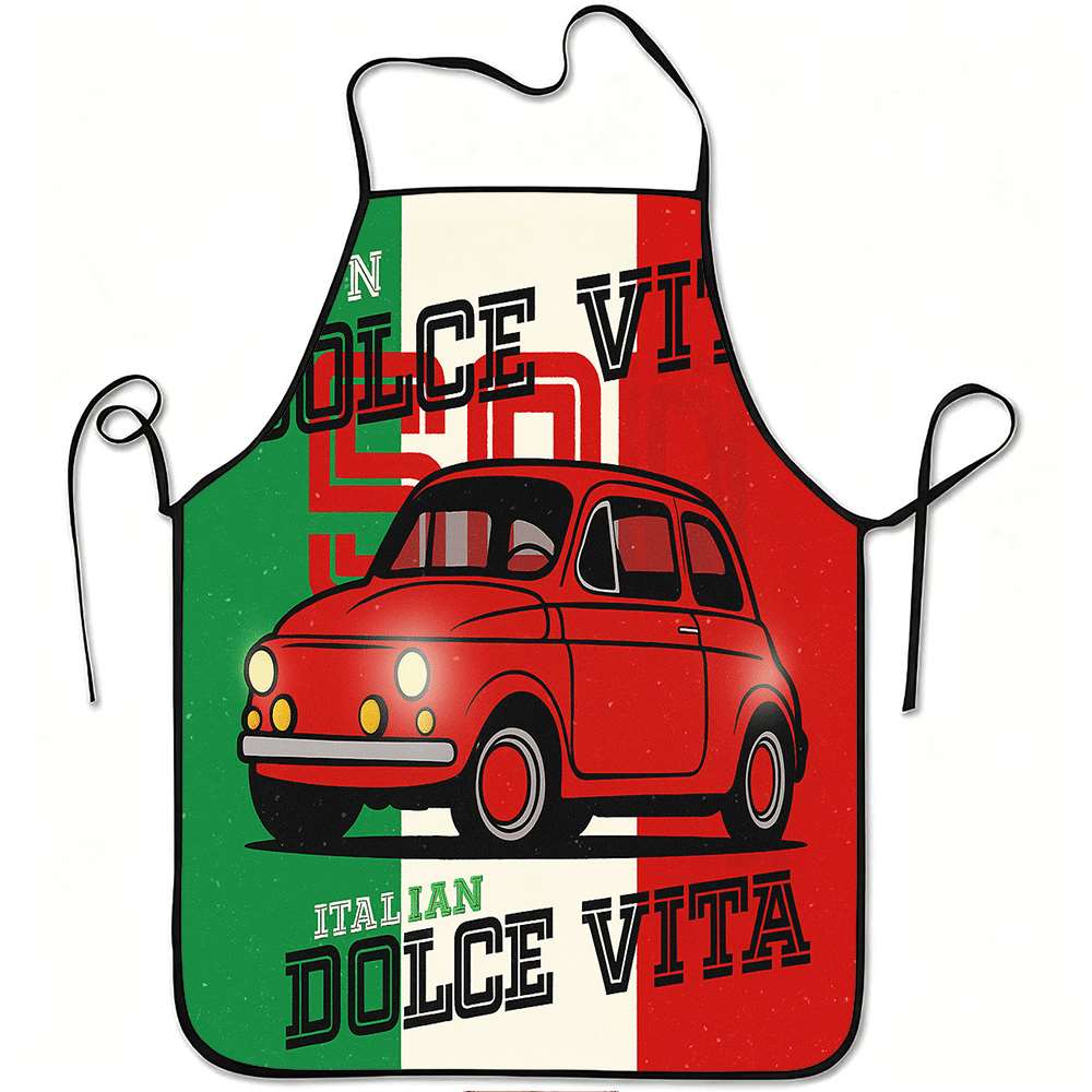 Home Cooking In Italian - 1 delantal divertido con temática italiana,