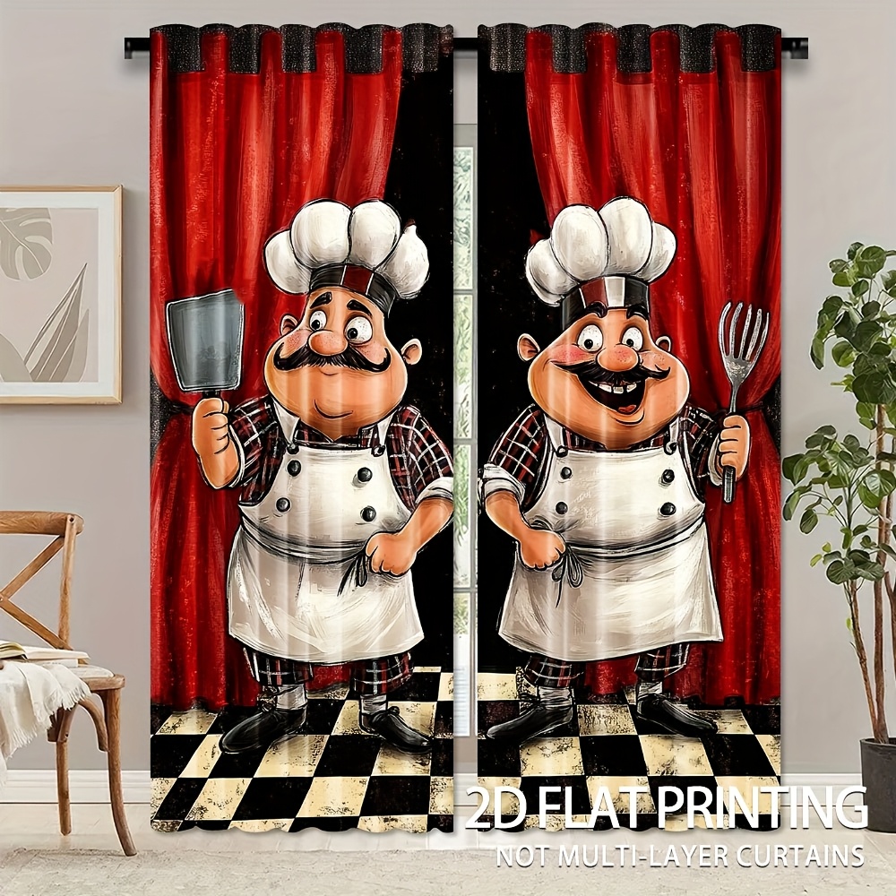 Home Cooking Youtube - 2 uds cortinas de cocina de