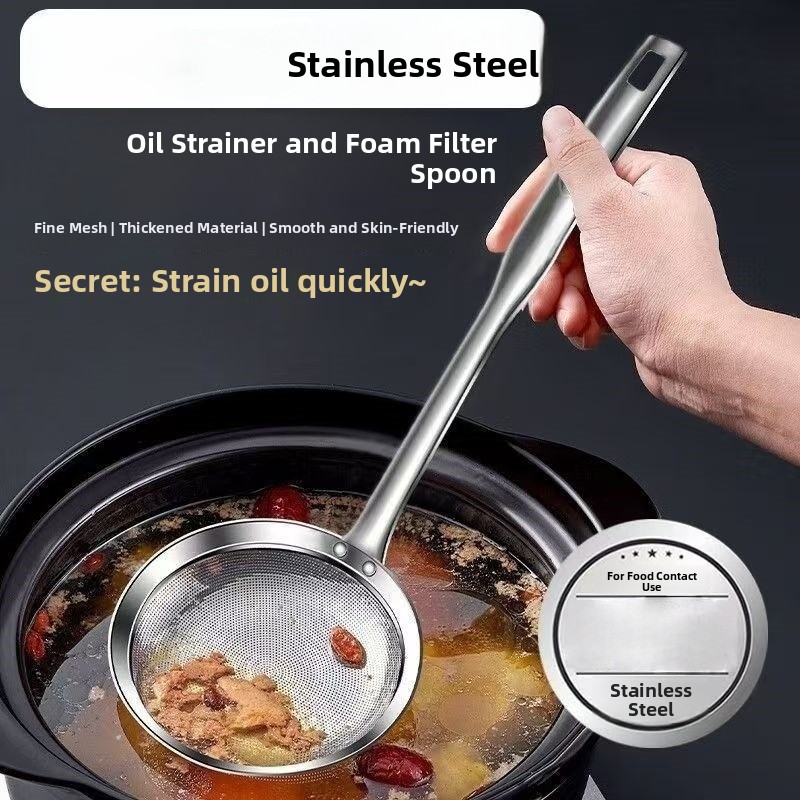 Espátula de cocina de acero in - Home Cooking Oil Filter reseña y precio