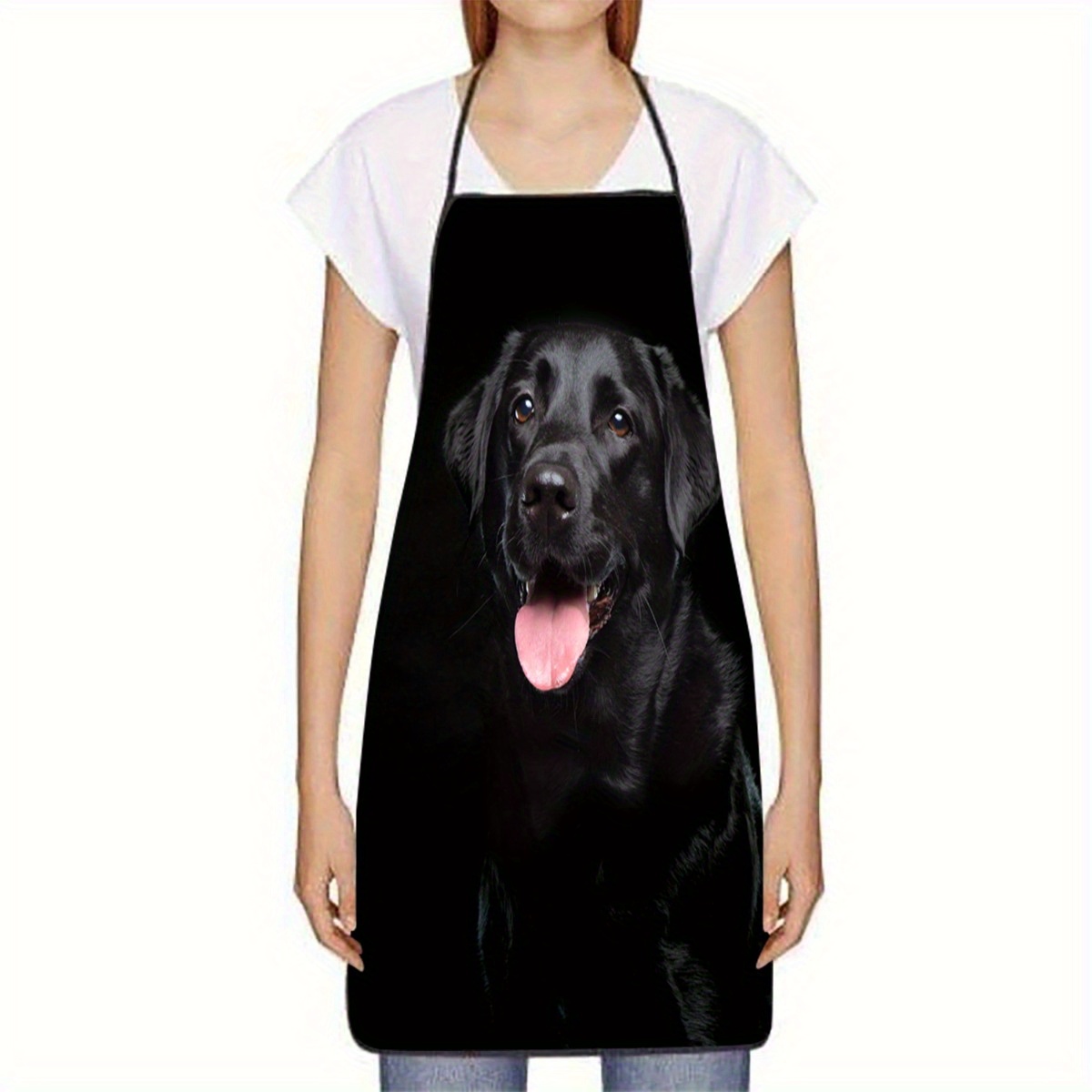 1 delantal negro con estampado - Home Cooking Dog Food reseña y precio