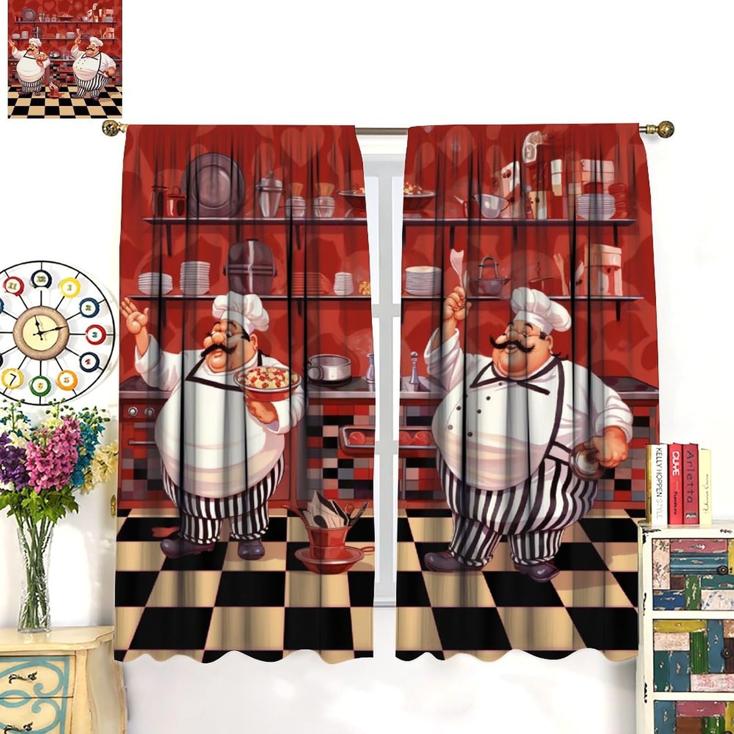 Divertidas cortinas de chef de - Home Cooking Youtube reseña y precio