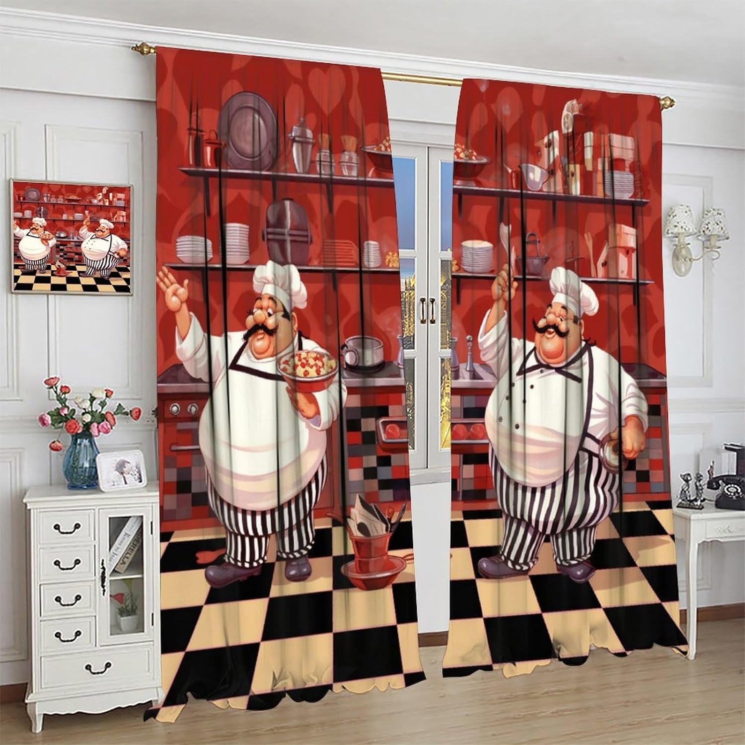 Divertidas cortinas de chef de - Home Cooking Youtube reseña y precio