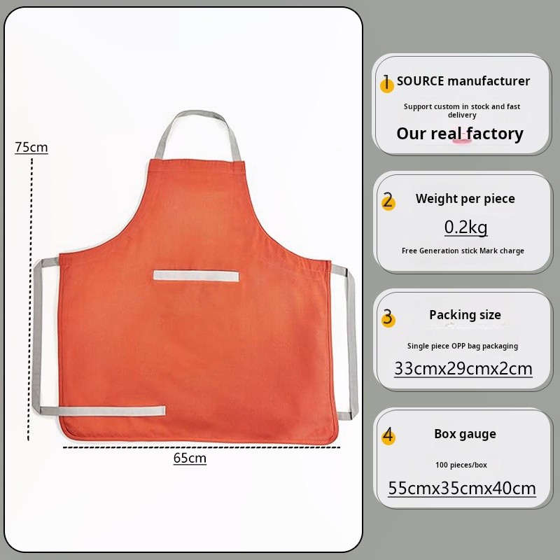 Delantal de lona ajustable con - Home Cooking Service reseña y precio