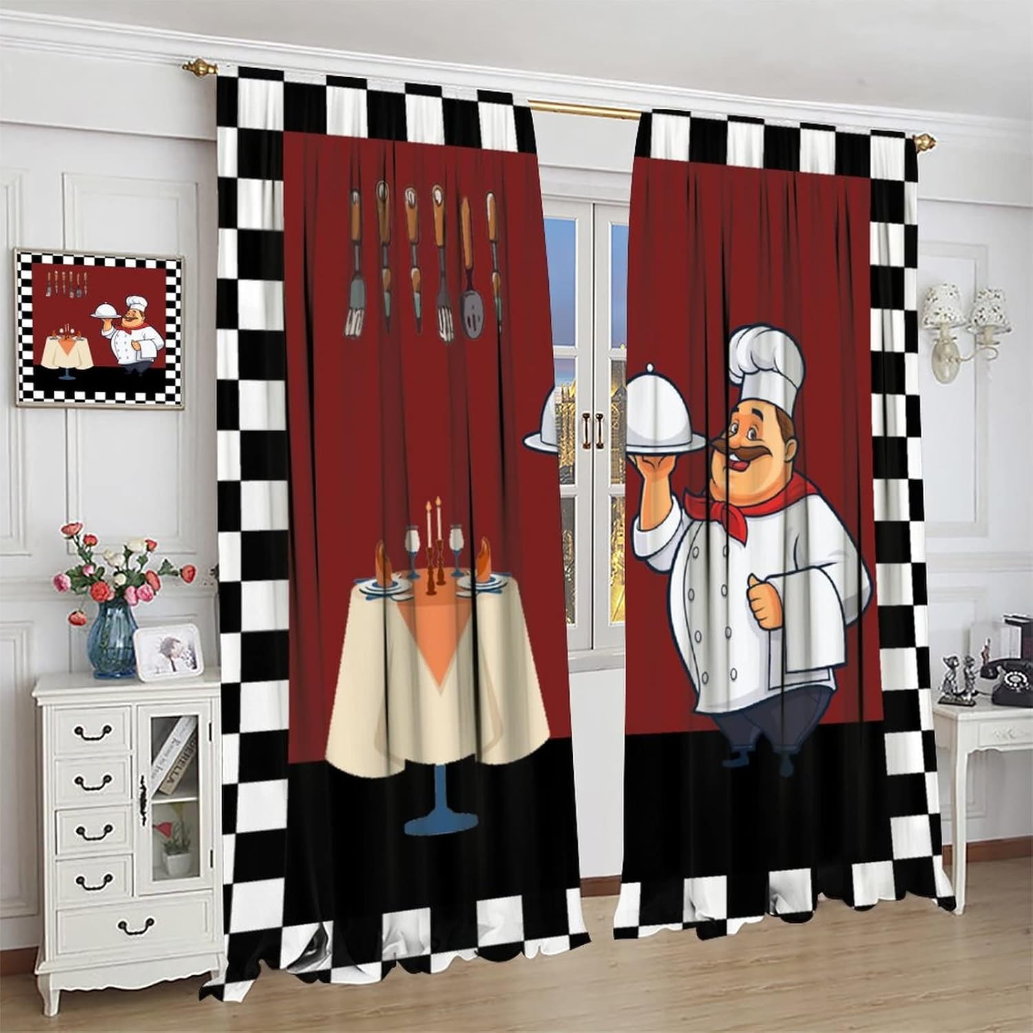 Cortinas de cocina Fat Chef, c - Home Cooking Youtube reseña y precio