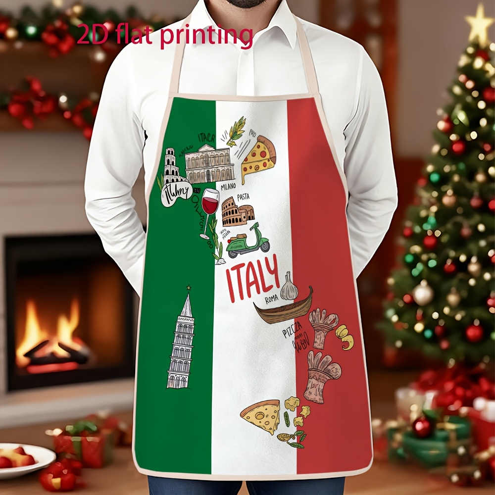 Delantal plano unisex 2D con l - Home Cooking In Italian reseña y precio