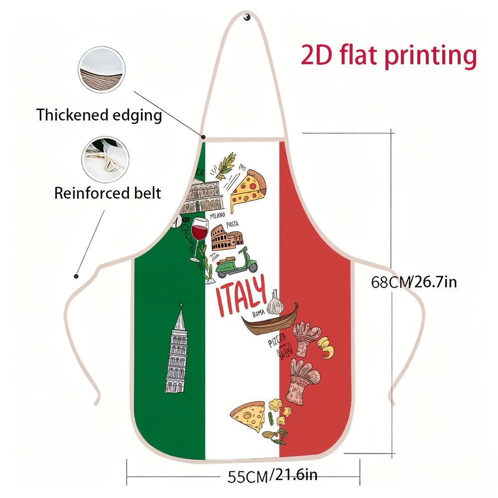 Delantal plano unisex 2D con l - Home Cooking In Italian reseña y precio