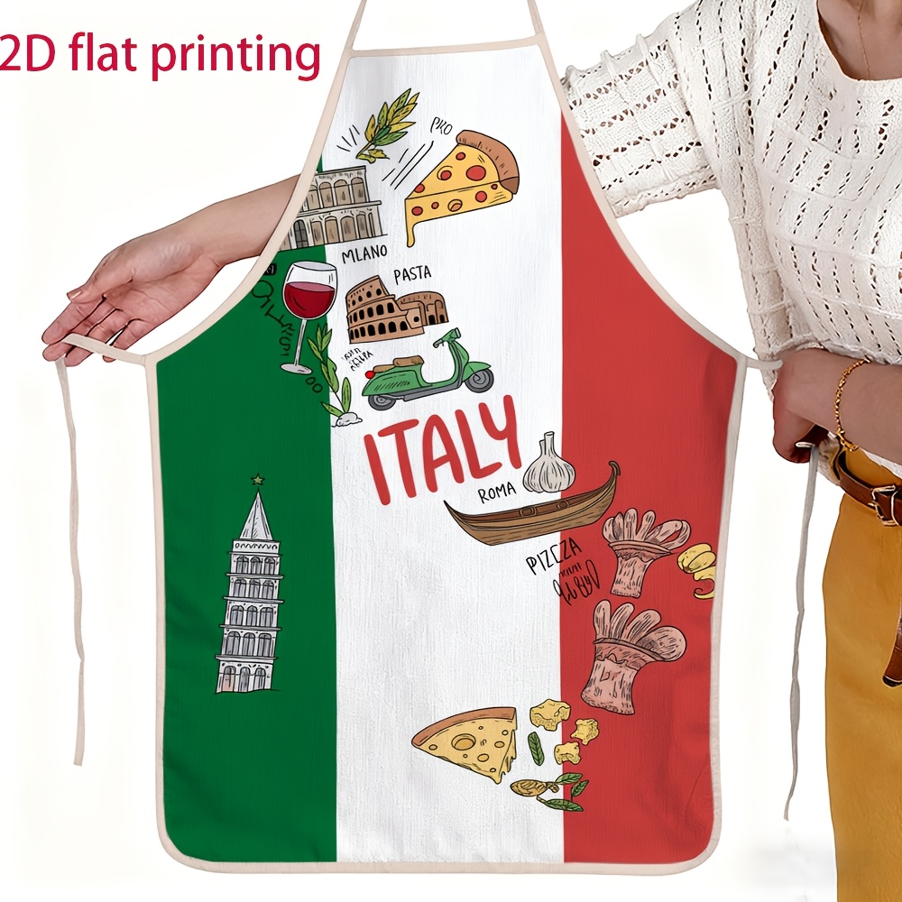 Delantal plano unisex 2D con l - Home Cooking In Italian reseña y precio