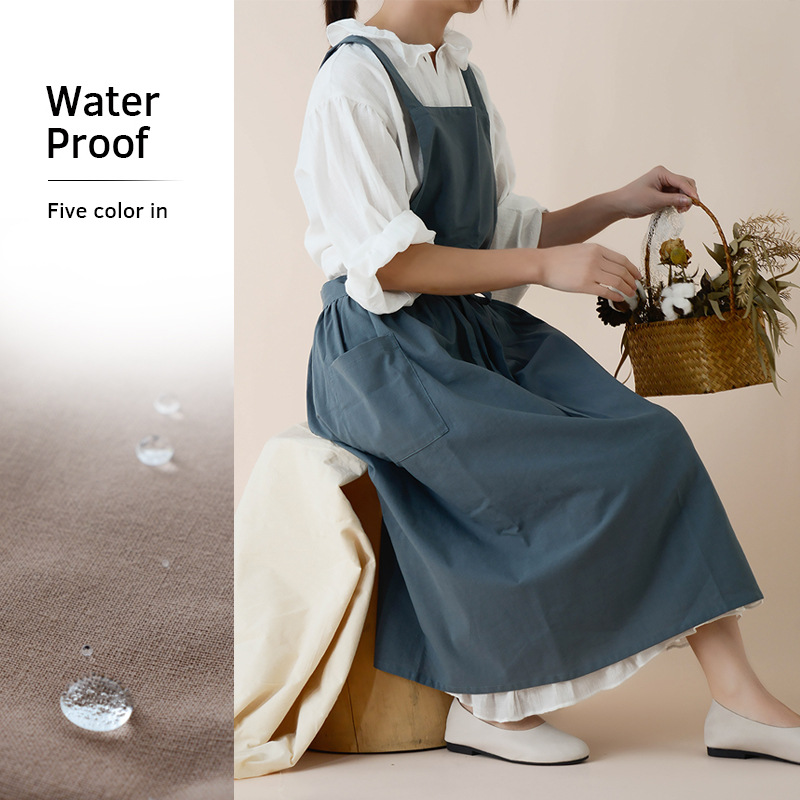 Delantal con pechera de lino y - Home Cooking In Japanese reseña y precio