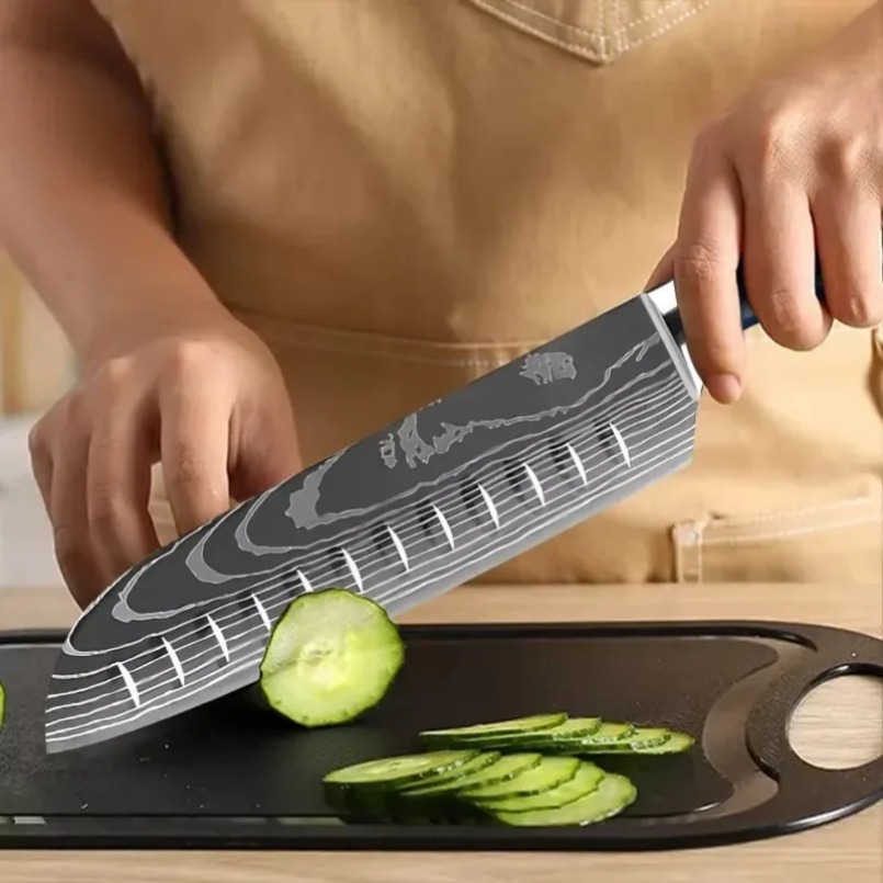 Cuchillo Santoku japonés de ac - Home Cooking In Japanese reseña y precio