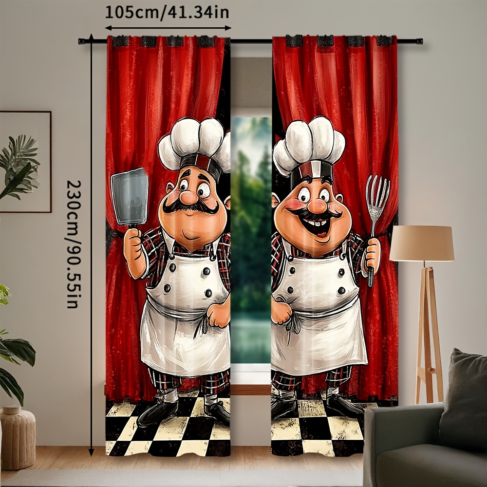 2 uds cortinas de cocina de Ch - Home Cooking Youtube reseña y precio