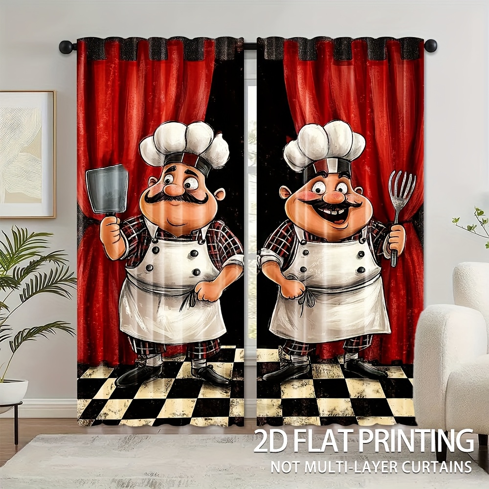 2 uds cortinas de cocina de Ch - Home Cooking Youtube reseña y precio