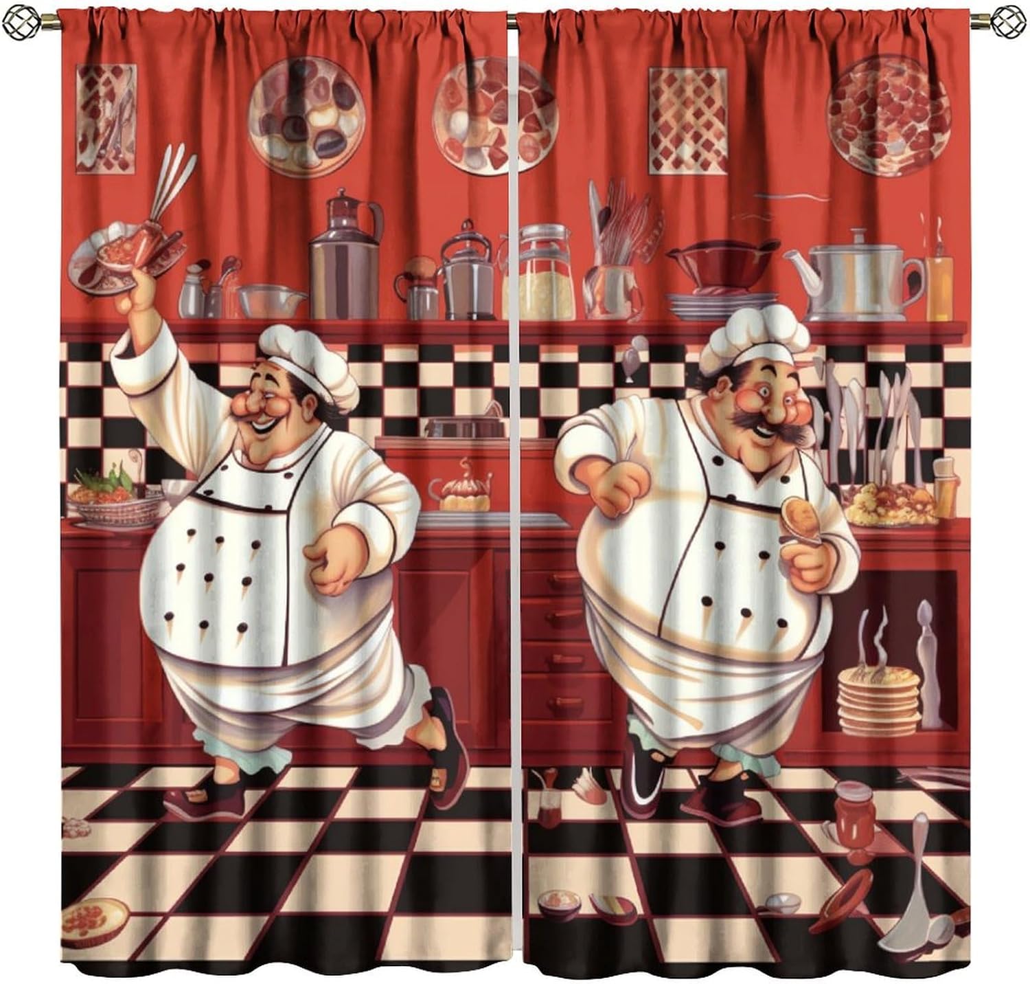 Chef de cocina con cortinas go - Home Cooking Youtube reseña y precio