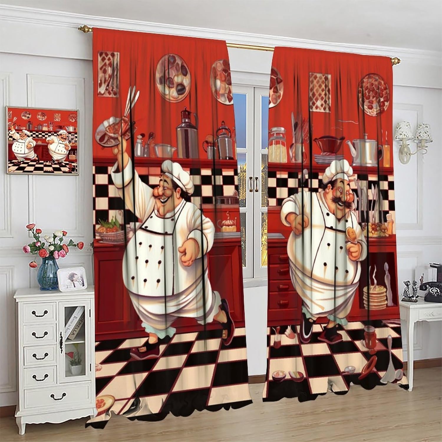Chef de cocina con cortinas go - Home Cooking Youtube reseña y precio