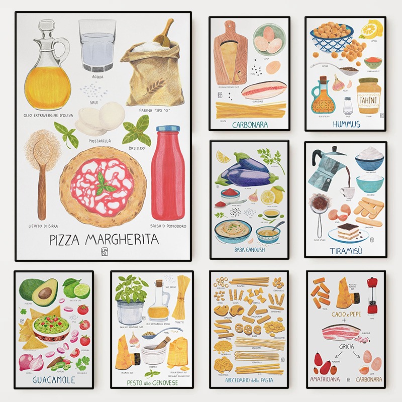 Póster de cocina de recetas Go - Home Cooking In Italian reseña y precio