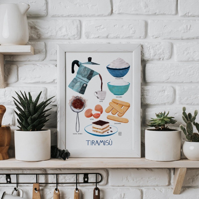Póster de cocina de recetas Go - Home Cooking In Italian reseña y precio