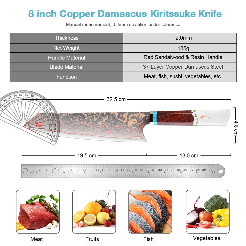 Cuchillo de Chef Kiritsuke, 8  - Home Cooking In Japanese reseña y precio