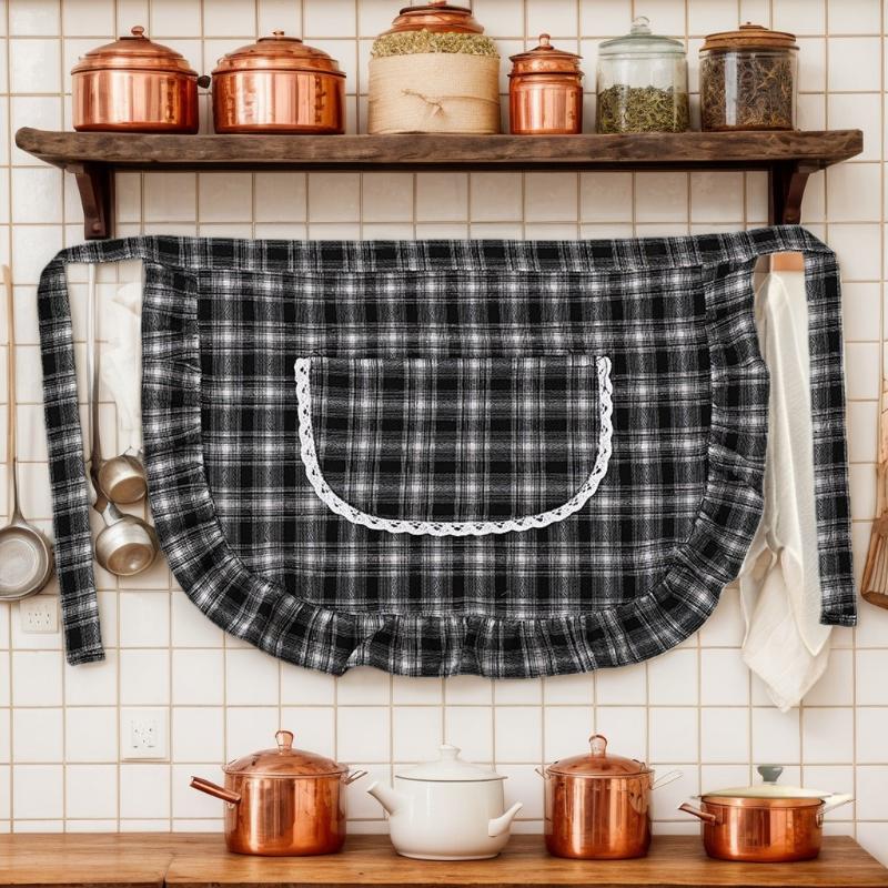 Delantal Cuadrado a Cuadros de - Home Cooking Service reseña y precio