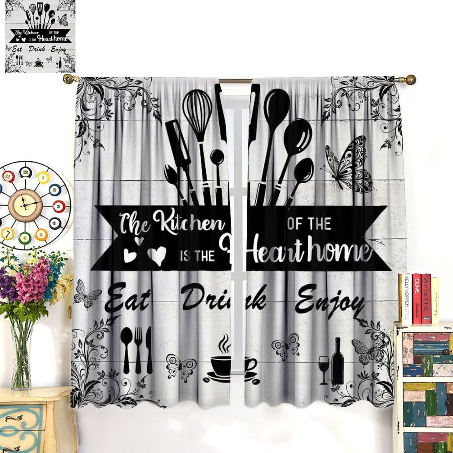 Cortinas Rústicas Estilo Granj - Home Cooking Youtube reseña y precio