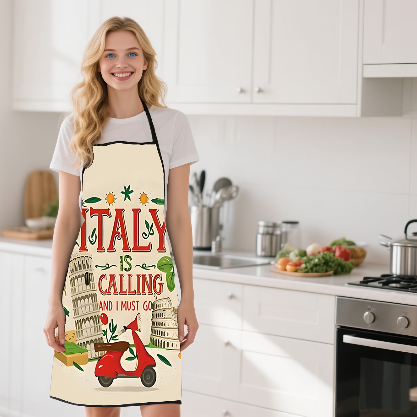 Delantal de 1 pieza con temáti - Home Cooking In Italian reseña y precio